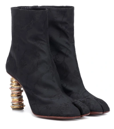 Shop Vetements Split-toe Coin Ankle Boots In Black