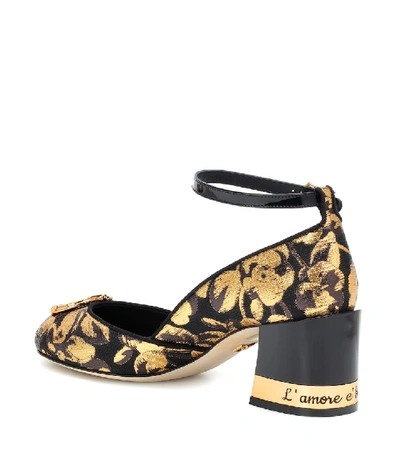 Shop Dolce & Gabbana Devotion Brocade Pumps In Black