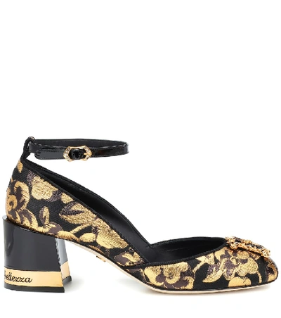 Shop Dolce & Gabbana Devotion Brocade Pumps In Black