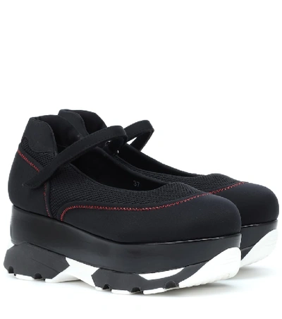Shop Marni Scuba Flatform Sneakers In Black
