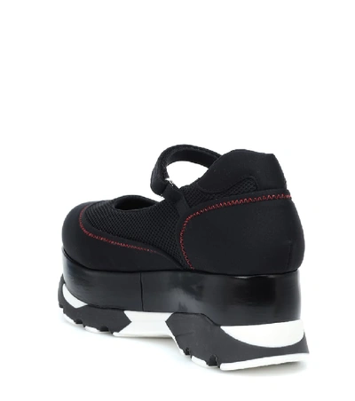 Shop Marni Scuba Flatform Sneakers In Black