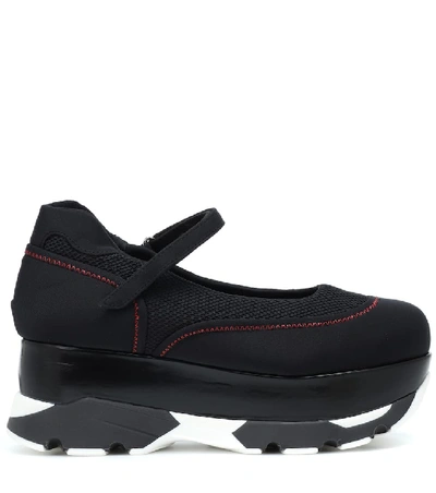 Shop Marni Scuba Flatform Sneakers In Black