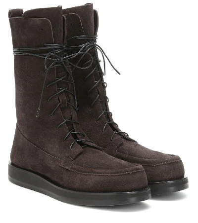 Shop The Row Patty Suede Boots In Brown