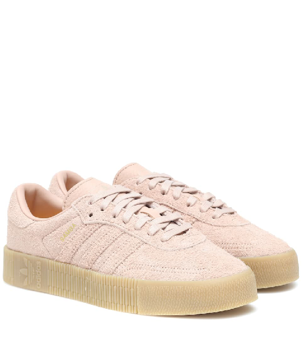 adidas pink suede