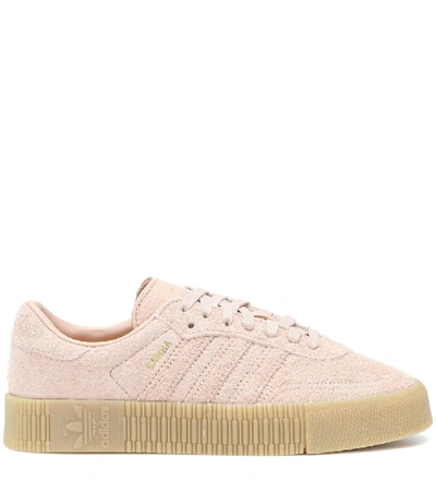 Shop Adidas Originals Sambarose Suede Sneakers In Pink