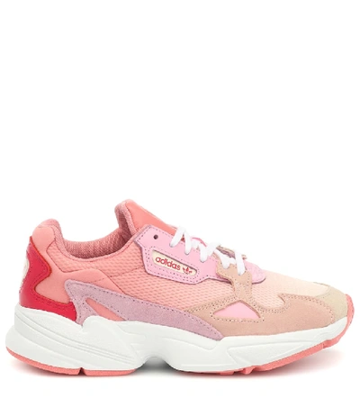 Adidas Originals Falcon Mesh, Suede, Leather And Felt Sneakers In Pink |  ModeSens