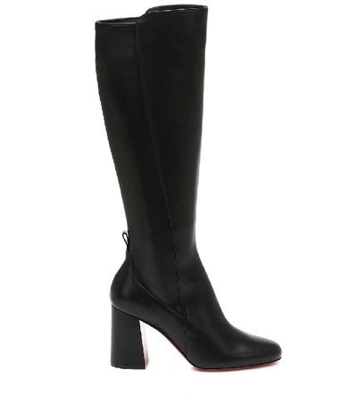 Shop Christian Louboutin Kronobotte Knee-high Leather Boots In Black
