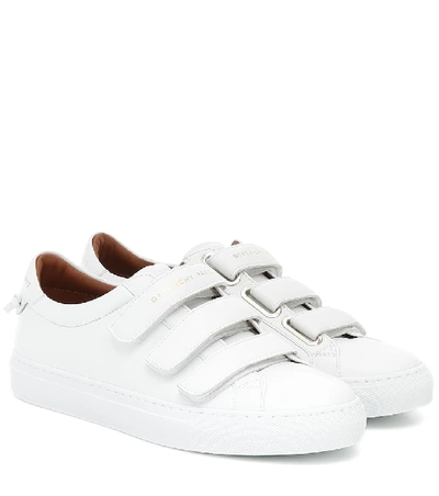 Shop Givenchy Urban Street Leather Sneakers In White