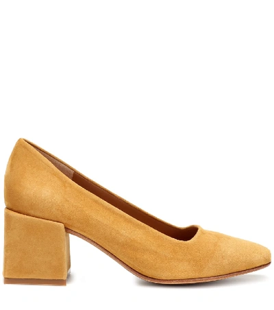 Shop Loq Villa Suede Pumps In Yellow