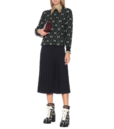 Gucci Gg Tweed Ankle Boots In Black natur nero vrv ModeSens