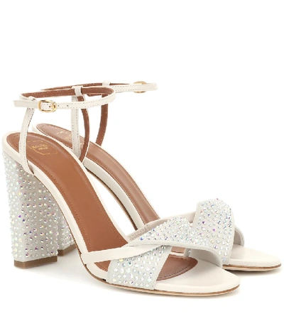 Shop Malone Souliers Tara Embellished Sandals In Silver