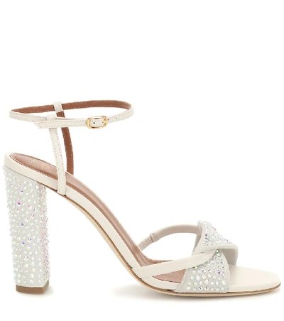Shop Malone Souliers Tara Embellished Sandals In Silver