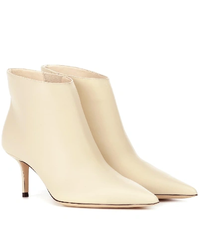 Shop Jimmy Choo Marinda 65 Leather Ankle Boots In White