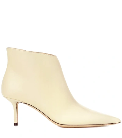 Shop Jimmy Choo Marinda 65 Leather Ankle Boots In White