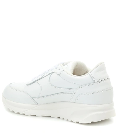 Shop Common Projects Track Classic Leather Sneakers In White