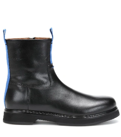 Shop Joseph Leather Ankle Boots In Black