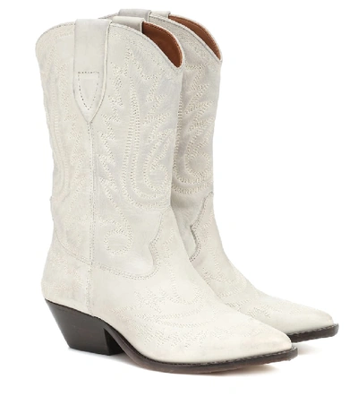 Shop Isabel Marant Duerto Leather Boots In White
