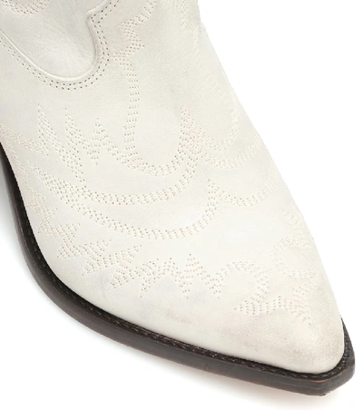 Shop Isabel Marant Duerto Leather Boots In White