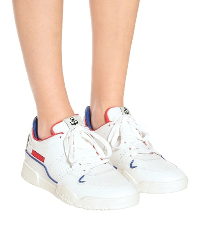 Shop Isabel Marant Emree Low-top Leather Sneakers In White