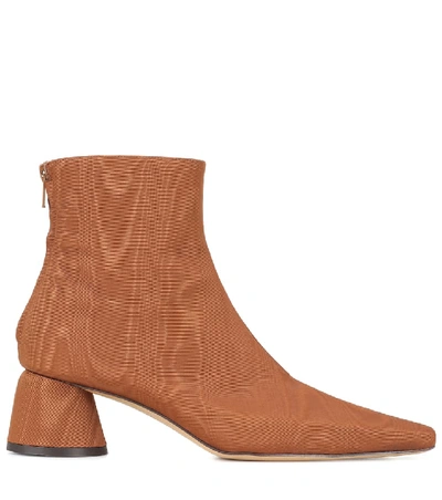 Shop Ellery Moire Ankle Boots In Brown