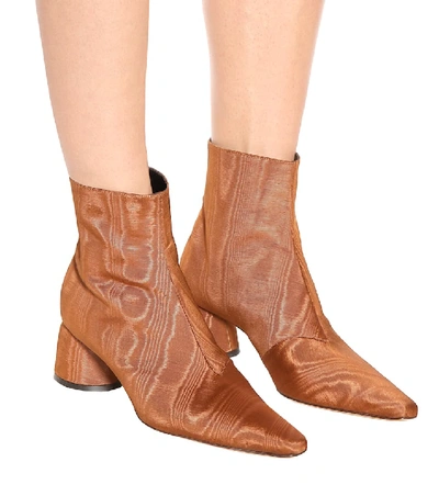 Shop Ellery Moire Ankle Boots In Brown