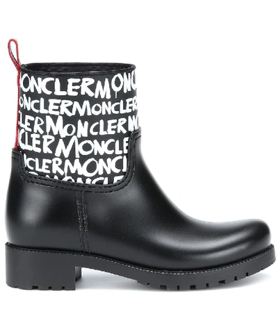 Shop Moncler Ginette Rubber Ankle Boots In Black