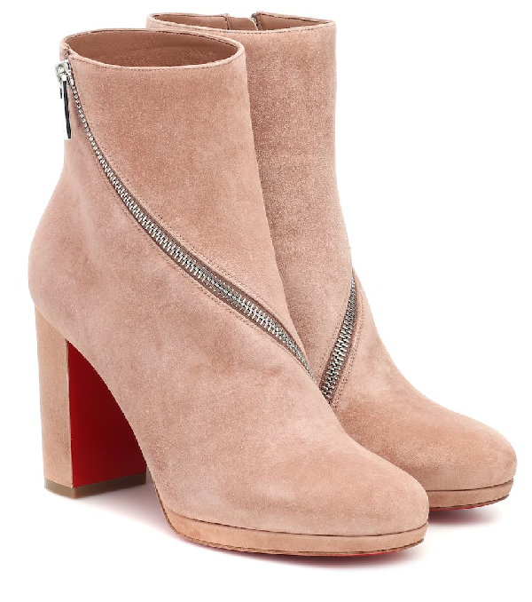 louboutin suede booties