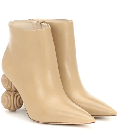 Shop Cult Gaia Cam Leather Ankle Boots In Beige