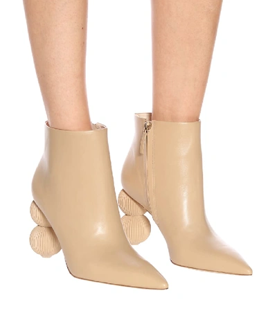 Shop Cult Gaia Cam Leather Ankle Boots In Beige