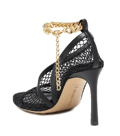 Shop Bottega Veneta Chain-trimmed Mesh Pumps In Black