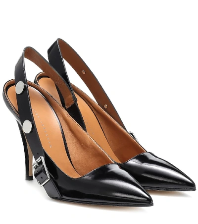 Shop Victoria Beckham Patent Leather Slingback Pumps In Black