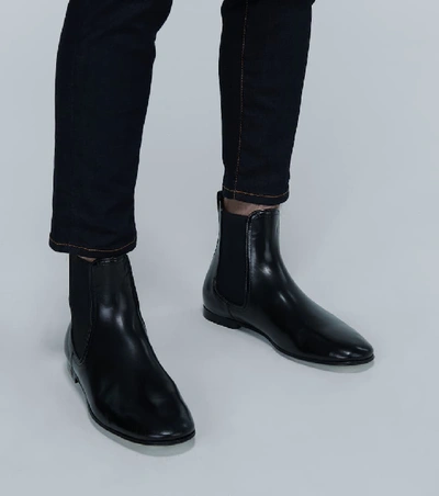 Shop Dolce & Gabbana Leather Chelsea Boots In Black