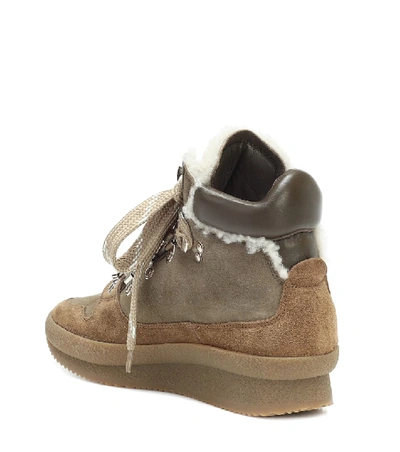 Shop Isabel Marant Brendta Suede Ankle Boots In Neutrals