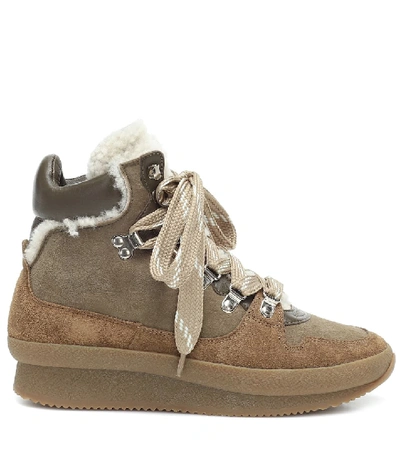 Shop Isabel Marant Brendta Suede Ankle Boots In Neutrals