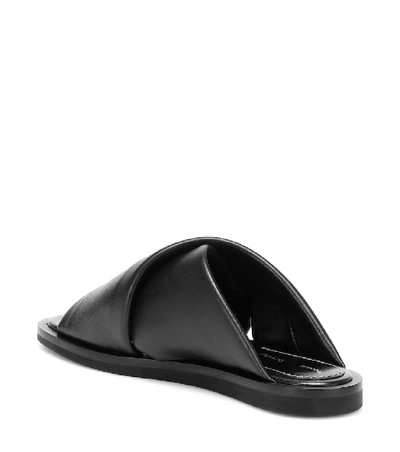 Shop Proenza Schouler Leather Slides In Black