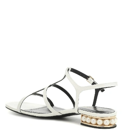 Shop Nicholas Kirkwood Casati Leather Sandals In White