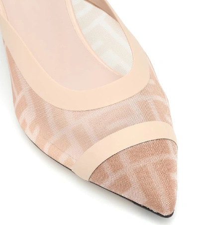 Shop Fendi Colibrì Mesh Mules In Pink