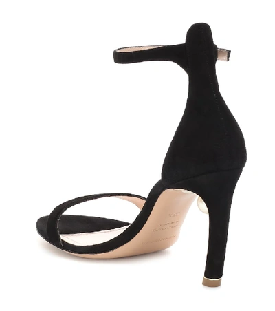 Shop Nicholas Kirkwood Mira Pearl Suede Sandals In Black