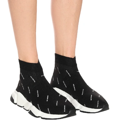 Shop Balenciaga Speed Sneakers In Black