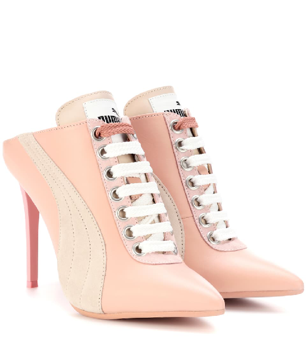Fenty X Puma Fenty Puma X Rihanna Women S High Heel Mules In Pink Modesens