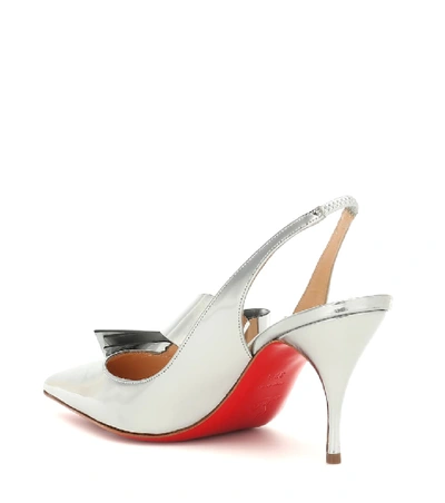 Shop Christian Louboutin Clare Nodo 80 Slingback Pumps In Metallic