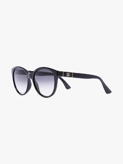 Shop Gucci Black Butterfly Frame Sunglasses