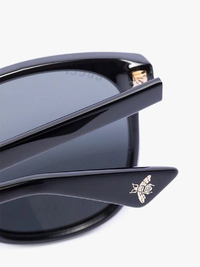 Shop Gucci Black Oversized Sunglasses