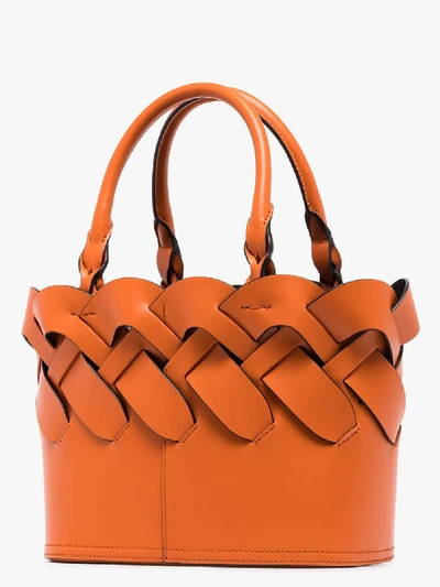 Shop Prada 'vitello' Handtasche In Orange