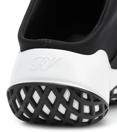 Shop Roger Vivier Viv' Run Strass Buckle Sneakers In Black