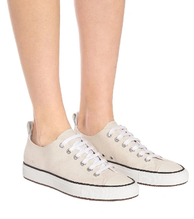 Shop Common Projects Tournament Low Canvas Sneakers In Beige