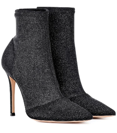 Shop Gianvito Rossi Elite Neoprene Ankle Boots In Black