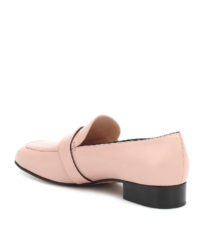 Shop Gucci Gg Marmont Leather Loafers In Pink