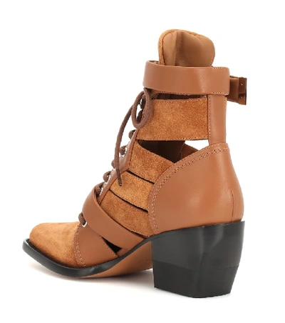 Shop Chloé Rylee Suede Ankle Boots In Brown