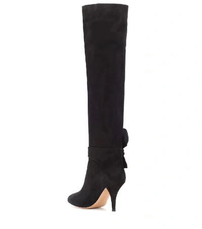 Shop Valentino Suede Boots In Black